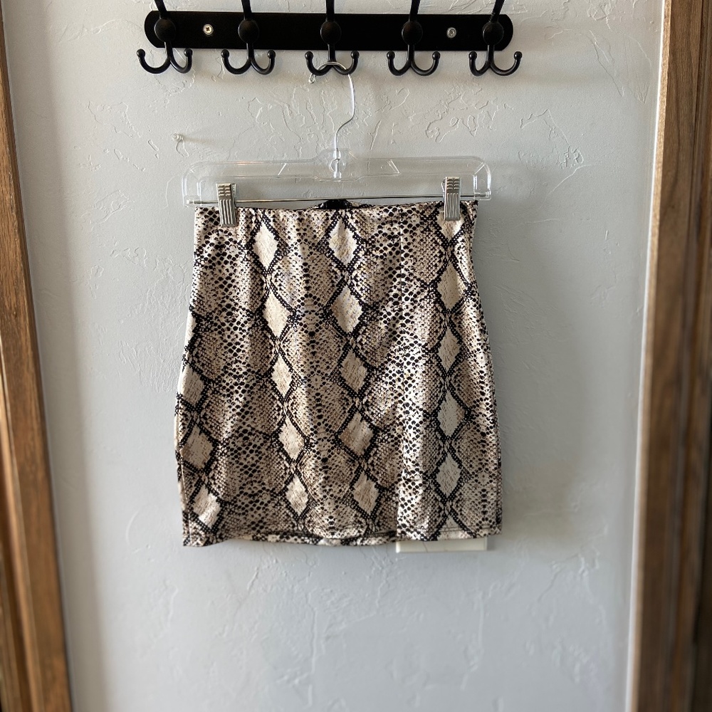 Snake Print Skirt